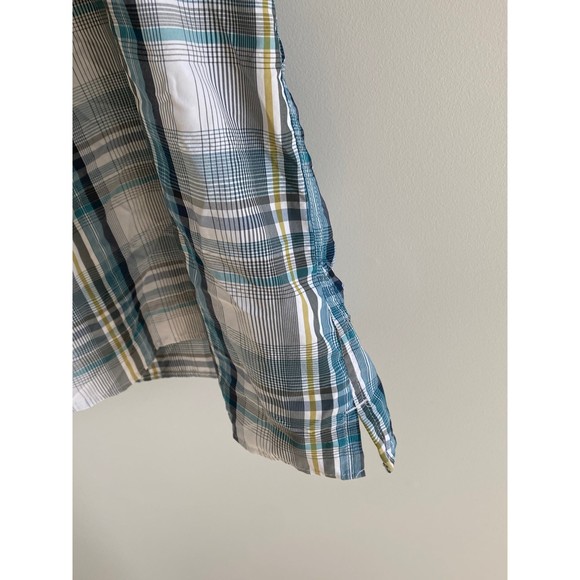Mens Eddie Bauer Button Down Short Sleeve Plaid Shirt size XL - Picture 5 of 6